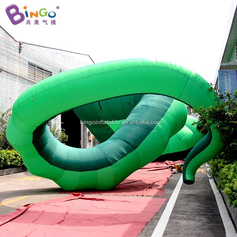 Fancy design 4.2x14mH giant green inflatable octopus tentacle decoration / blow up tentacle octopus / inflatable antenna toys