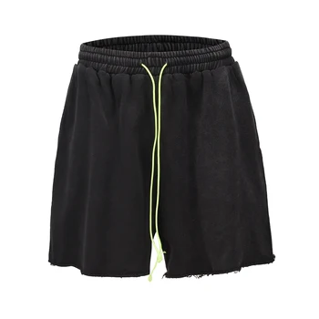 

EWQ / men's wear Fashion high streetwear casual drawstring elastic waist shorts male 2020 summer new knee length pants 9Y2174