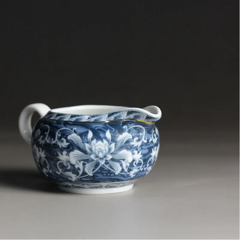 Chinese Teaset Tea Jug Blue and White Porcelain Cup Ceramic Frothing Milk Coffee Latte Pot Drinkware Jingdezhen chinese tea set