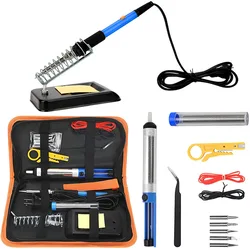Fer à souder électrique Portable 60W, fer à souder numérique, pointes de soudure électrique, fer à souder en étain pour le soudage, Kits d'équipement de soudage 