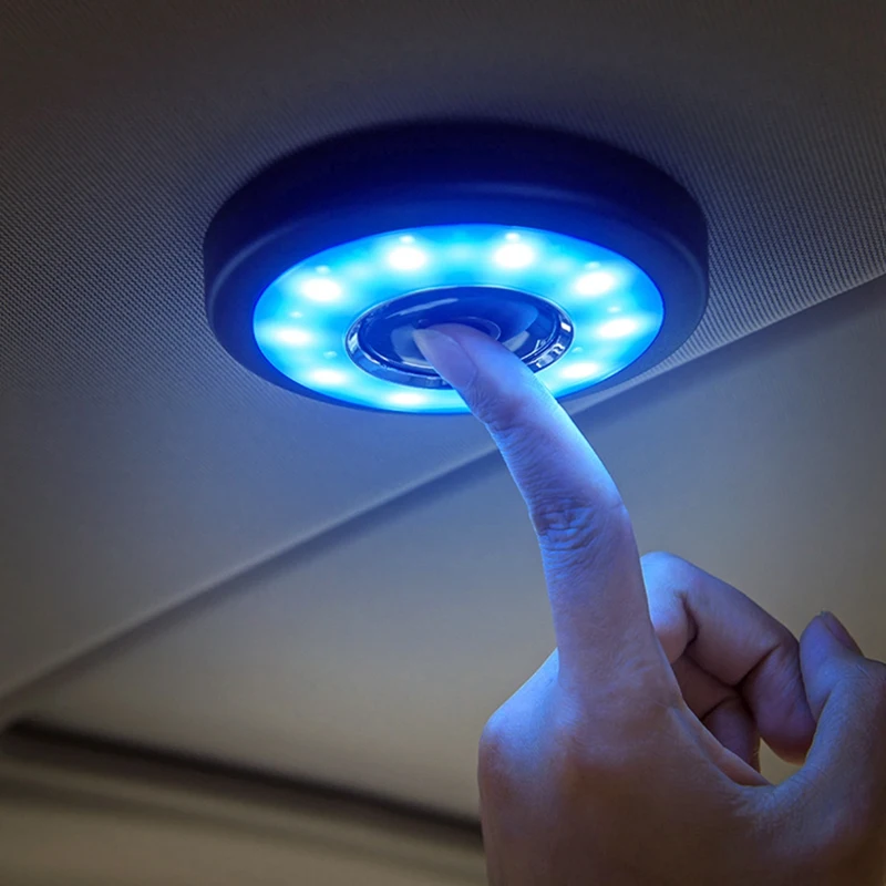 

Universal Car Trunk Ceiling Lamp Roof Interior LED Magnet Light Reading Lights blue and white blue and yellow