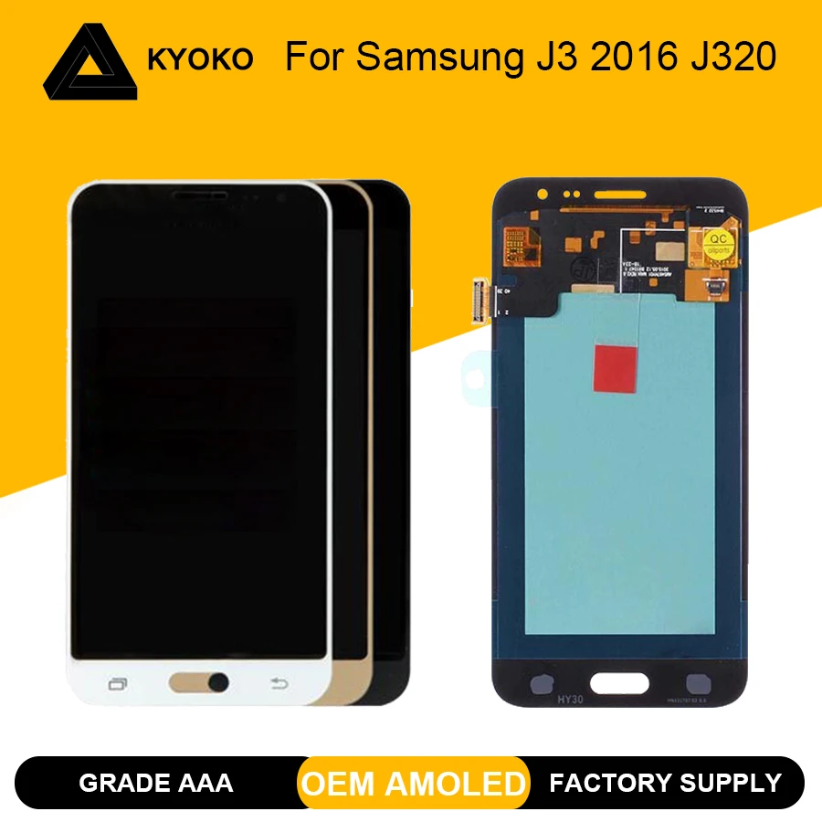 

OLED Display For SAMSUNG J3 2016 J320 LCD Touch Screen For SAMSUNG Galaxy J320 SM-J320 J320H Display LCD Screen Replacement