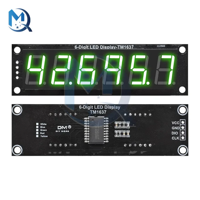 Display A 7 Segmenti TM1637 - 6 Cifre, LED Bianco 0.56", Per Progetti Elettronici E Arduino - Foto 5