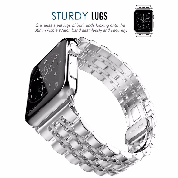 Ремешок из нержавеющей стали 38 40 мм для часов Apple Watch 5 4 3 2 1 ремешок 44 42 браслет со