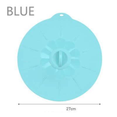 5PCS Reusable Silica gel Spill Stopper Cover Universal Silicone Food Bowl Pot Lid Silicone Cover Pan Cooking Kitchen Accessories - Цвет: BLUE-5