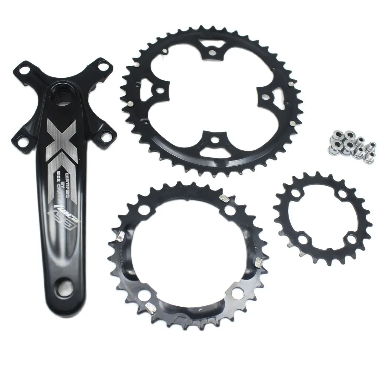 

8 Speed 9 Speed Detachable Mountain Bike 22/32/44T Crankset BCD 104 Aluminum Alloy Bike Crank Set Chainwheel Bicycle Accessories