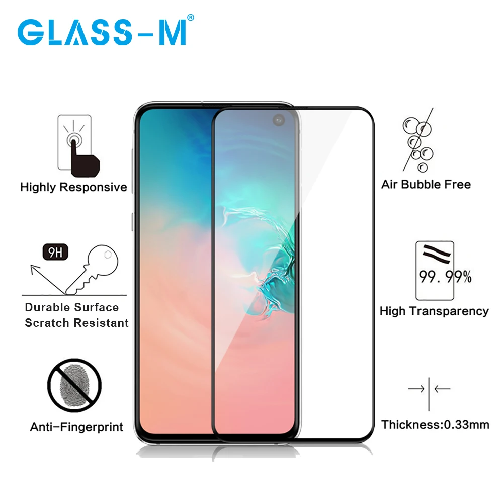 Стекло-M 3D изогнутое полное покрытие из закаленного стекла для samsung Galaxy S10 G9730/S10e/S10 Plus S10+ стеклянная защитная пленка