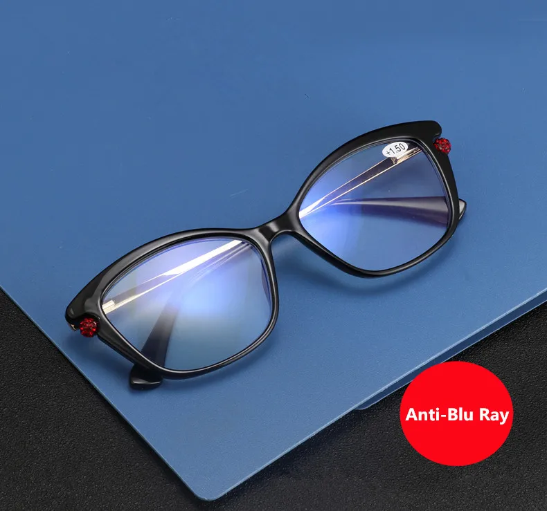 

+1.0~+3.5 Anti Blue Light Farsighted Glasses Elegant Women Optical Presbyopia Eyewear Cat Eye Hyperopia Glasses Reader Filter