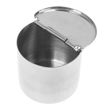 

Dental Cotton Tank Alcohol Disinfection Jar Half Clamshell Oral Ointment Cylinder Dentist Material Stainless Steel 5*5cm