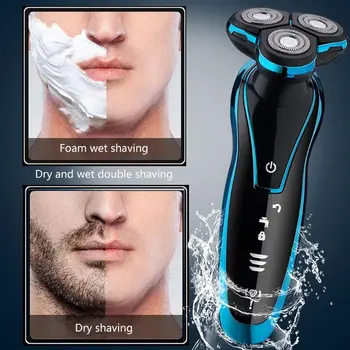 

Men Floating Razor Wet Dry Waterproof Cordless USB Rechargeable Beard Trimmer Washable