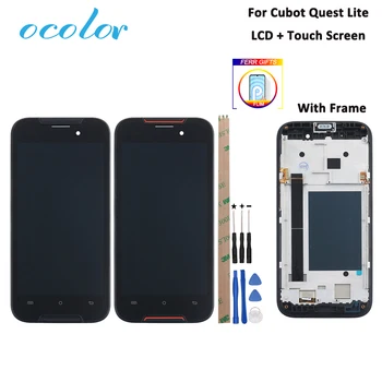 

ocolor For Cubot Quest Lite LCD Display and Touch Screen Digitizer Assembly For Cubot Quest Lite Phone +Tools With Frame +Film