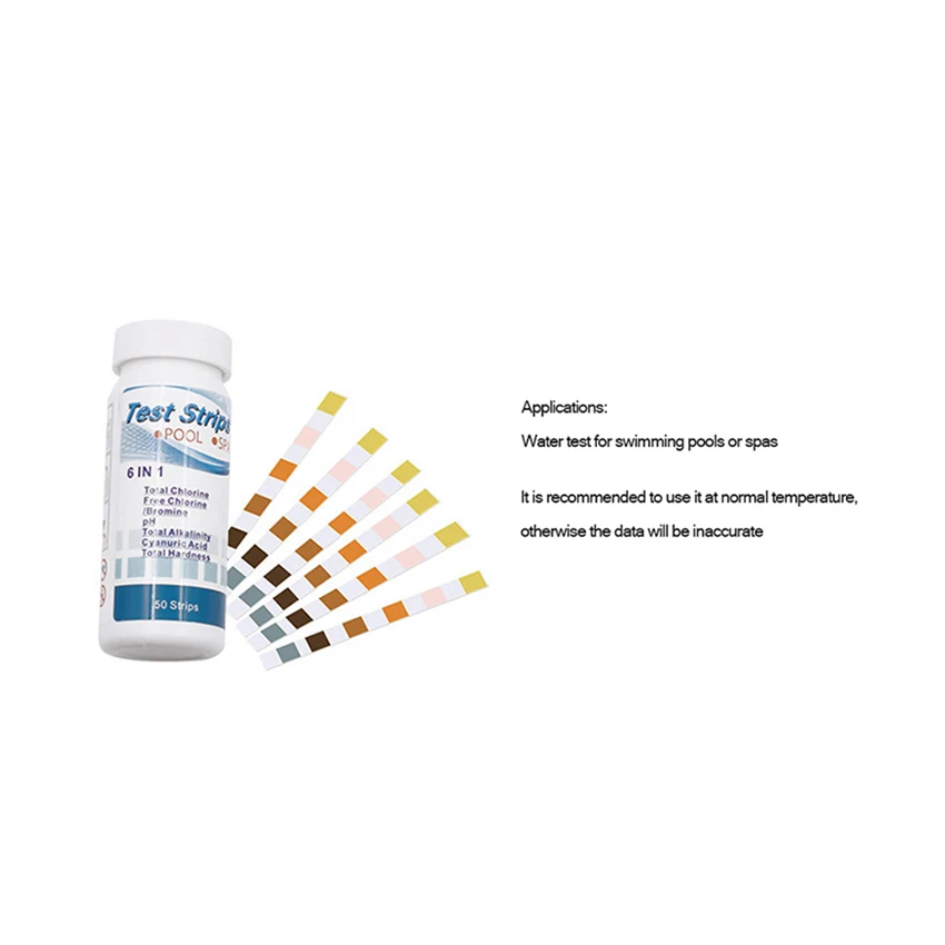 6 In1 Acid Water Hardness Swimming Pool Spa Chlorine Test Strips, Multi function Alkalinity PH Cyanuric Bromine Test Paper Strip|PH Meters| - AliExpress