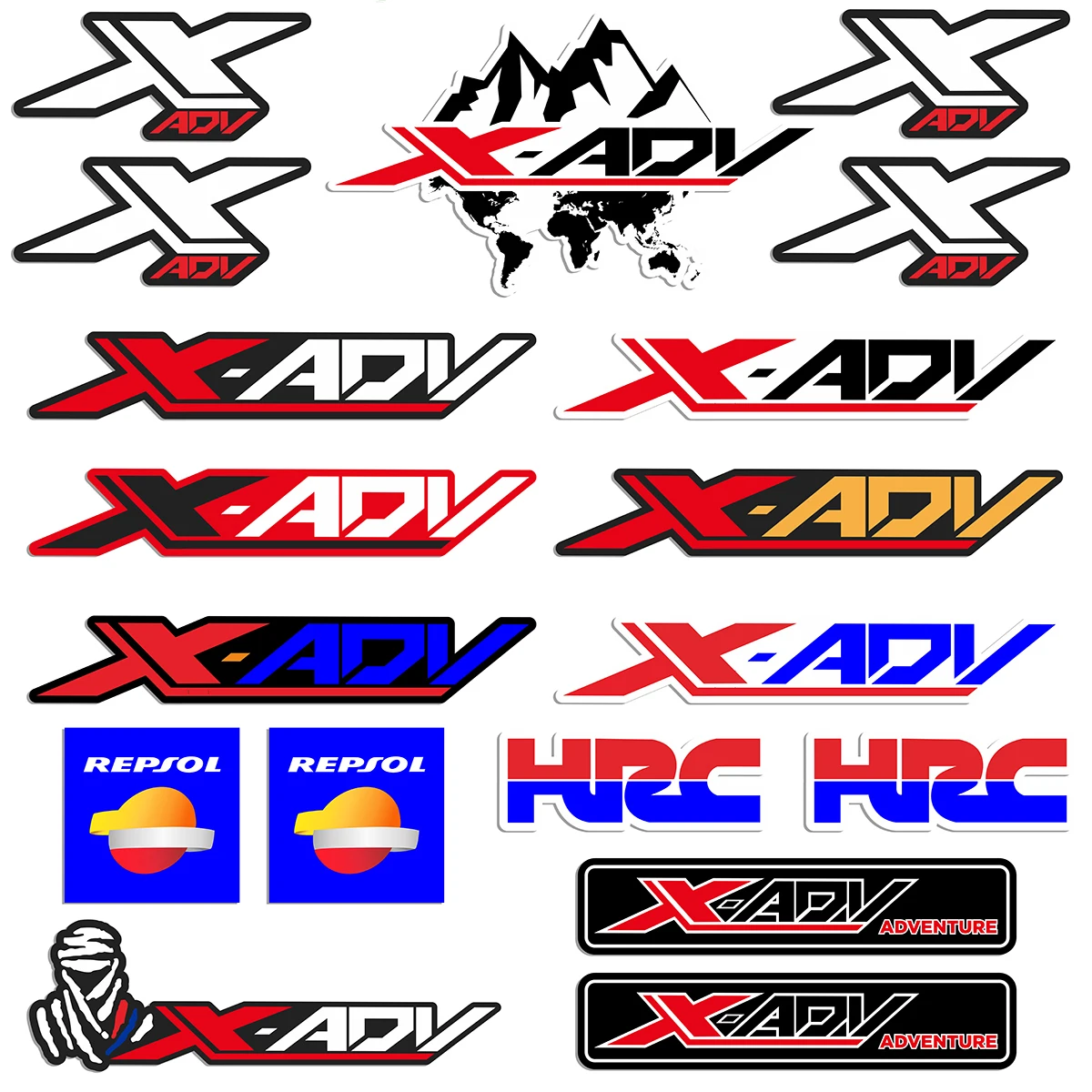 Vinil para honda x adv adesivos x aventureiro xadv x-adv logotipo decalques da motocicleta 1