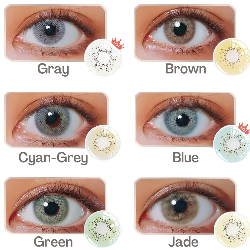 1Pair Colored Contact Lenses With Diopters Beauty Cosmetic Lens Natural Looking Diopter Eye with Color | Красота и здоровье