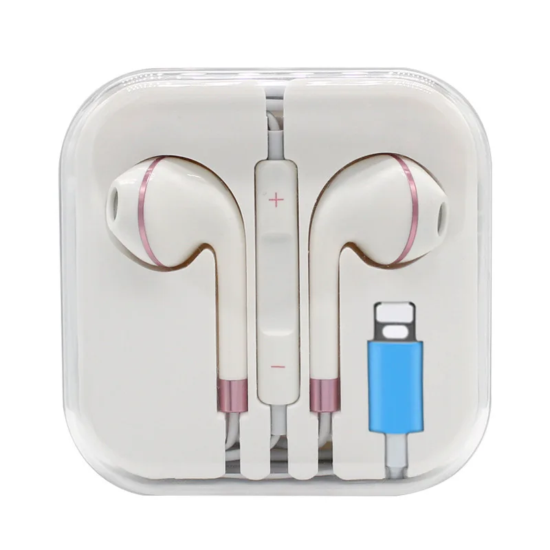 10 шт./лот, для iPhone, стерео наушники-вкладыши с микрофоном, проводные Bluetooth наушники для IPhone 8, 7 Plus, X, XR, XS Max, наушники