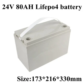 

Customized Deep Cycle 24V 80Ah LiFepo4 Lithium Battery Pack for Electric Boat Energy Storage Mower LED Light Scooter+10A Charger