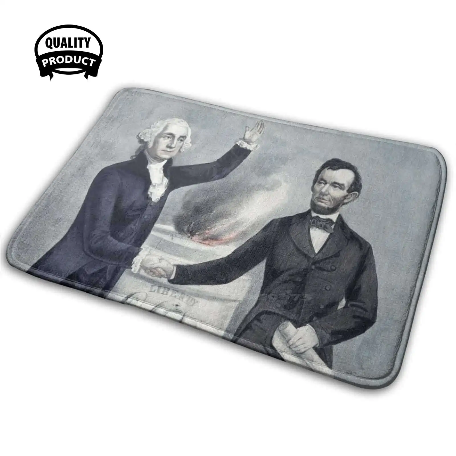 Washington E Lincoln Morbido E Interessante Tappeto Per Articoli Da Camera Tappeto Abraham Lincoln President Lincoln George Washington President