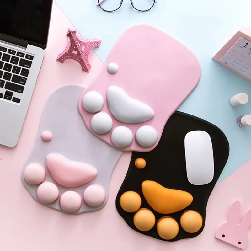 

Cute Cat Paw Mouse Pad Nonslip Silicone Mice Mat PC Computer Wrist Rest Support