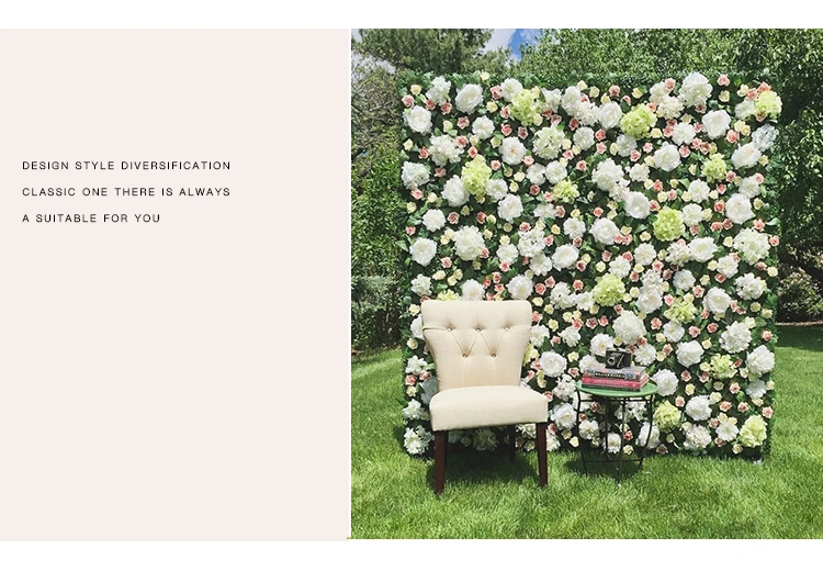 JAROWN Artificial Flower Wall Wedding Background Wall Decor Silk Fake Floral Photo Backdrop Window Shop Party Layout Flower Rows (23)
