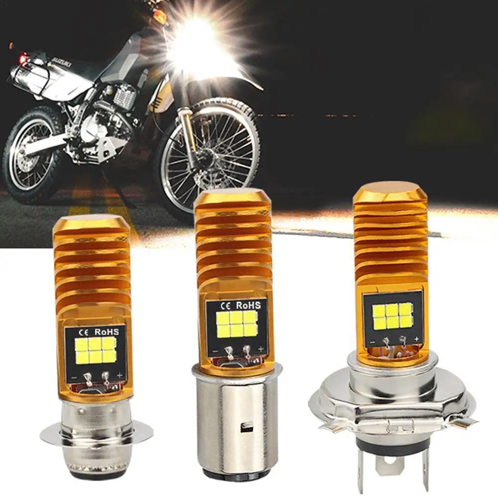 1pc P15d H4 H6m Ba20d Led Motorcycle Headlight Bulb P15d 3030led