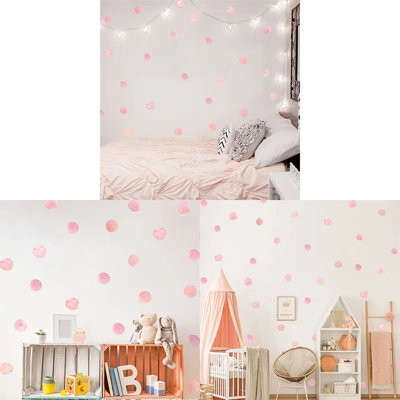 6 листов водостойкая настенная наклейка из ПВХ в горошек|Наклейки на стену| |