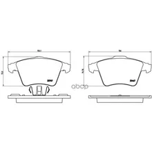 Колодки Тормозные Volkswagen T5/Multivan 03 R16 Передние Б/Датч. Brembo P85106 Brembo арт. P85106