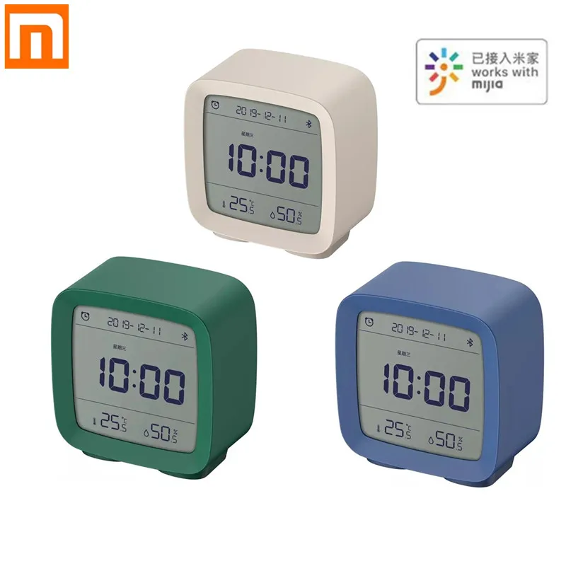 Xiaomi ClearGrass цифровой термометр с Bluetooth мониторинг температуры и влажности Будильник Ночной светильник 3 в 1 Умный дом