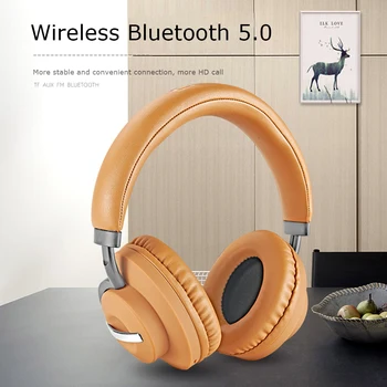 

Deep Bass Headset Support TF Card FM Radio Bluetooth Headphones with Microphone for Computer Tablets Smartphone