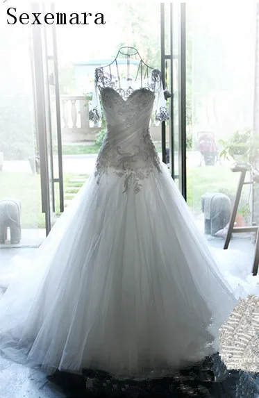 Сексуальные платья для невесты, украшенные кристаллами и бисером, vestido de noiva, кружевные аппликации,, платья для матери невесты