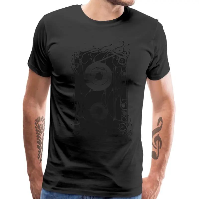 Tops T Shirt Cassette_8286 Summer/Fall Cheap Design Short Sleeve 100% Cotton Round Neck Men Tshirts Design T-Shirt Cassette_8286 black