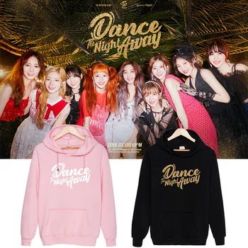 

kpop TWICE winter warm Casual Fleece women Hoodies Sweatshirts long sleeve yellow girl Pullovers loose Hooded Female thick coat