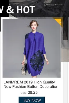 LANMREM, платье с принтом, зимнее, новое, плиссированное, тонкое, круглый вырез, семь точек, рукава, хит, цвет, темперамент, платье для женщин YH670