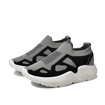 

Knitted Breathable Sneakers For Kids Slip On Casual Shoes Elementary Pupil Cozy Vulcan Shoes