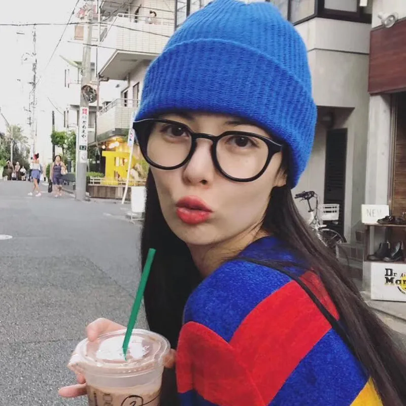 

Japan Anti-blue Glasses Frame Women Fashion Plain Glasses Men Eyewear Cute Decorative Computer Glasses