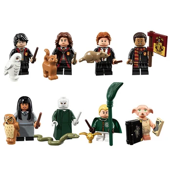 

8pcs/set DISNEY Potters Building Blocks Hermione Dobby Ron Lord Voldemort Action Figure Doll Children Christmas Toy For Boy Girl