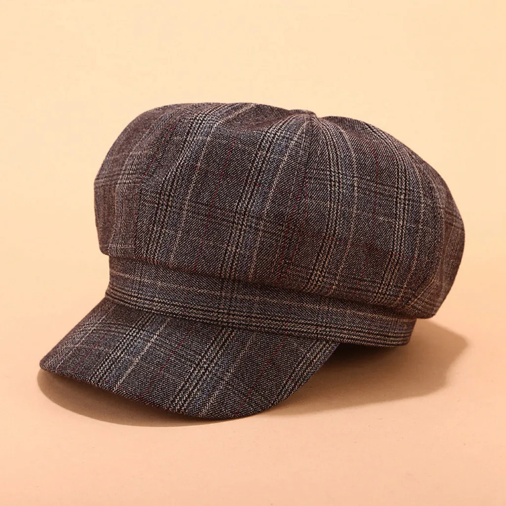 

2019 Fashion Streetwear Vintage women beret Autumn Winter Striped Hat Beret Cap Korean Painter Newsboy Berets for women
