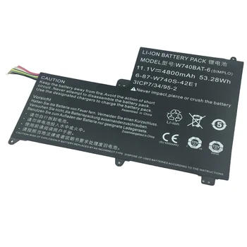 

New Genuine Battery for Clevo S413, W740SU Series 3ICP7/34/95-2, 6-87-W740S-42E1, W740BAT-6 4800mAh