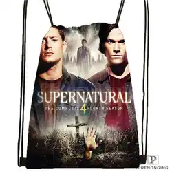 Custom supernatural_сезонная походная сумка на шнурке милый рюкзак для детей (черная спинка) 31x40 см #2018611-2 (12)