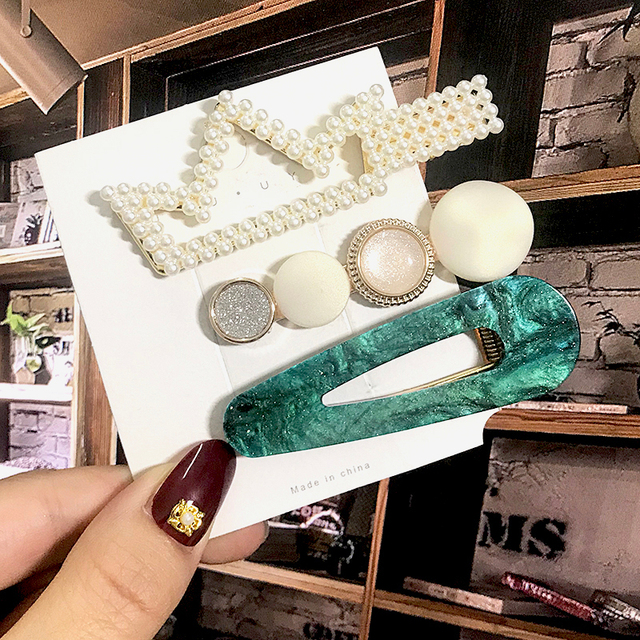 Pearl Hair Clips Pins Hairgrip For Women Girls Acrylic Hair Barrettes Party Fashion Jewelry Hair Accessories Headwear
