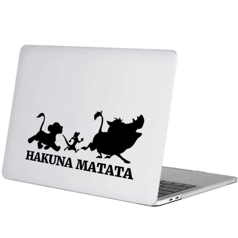 Король Лев Цитата Hakuna Matata Ноутбук наклейка для Macbook Pro Air retina 11 12 13 14 15 дюймов hp Mac поверхность книга кожа Наклейка