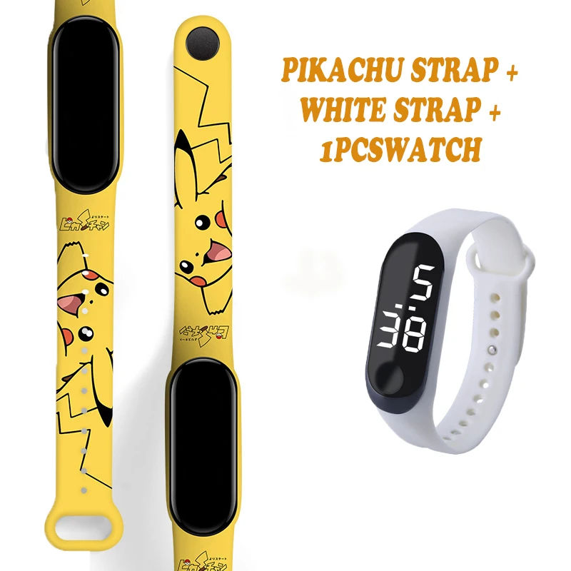 Оригинальные электронные часы Pokemon Pikachu Мультяшные Цифровые Электронные