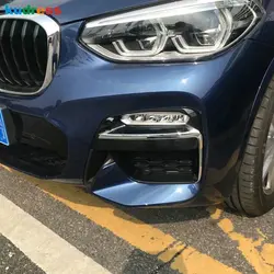 Для BMW X3 M40i 2018 2019 4dr SUV авто аксессуар передние противотуманные фары лампа век бровей крышка отделка хром