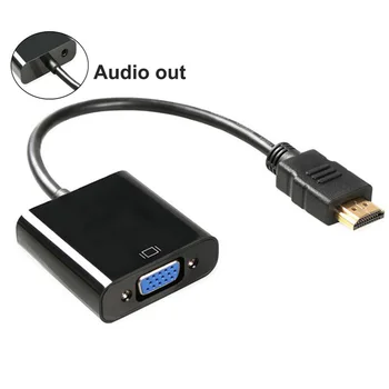

20PCS/lot HDMI to VGA converter adapter cable for Laptop Notebook DVD player HDMI input to VGA output