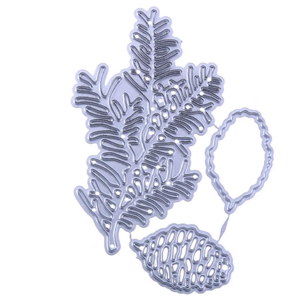 

3PCS/Set Cute Cutting Dies Decorative Pine Cone Scrapbooking DIY Photo Album Embossing Stencil Metal Card
