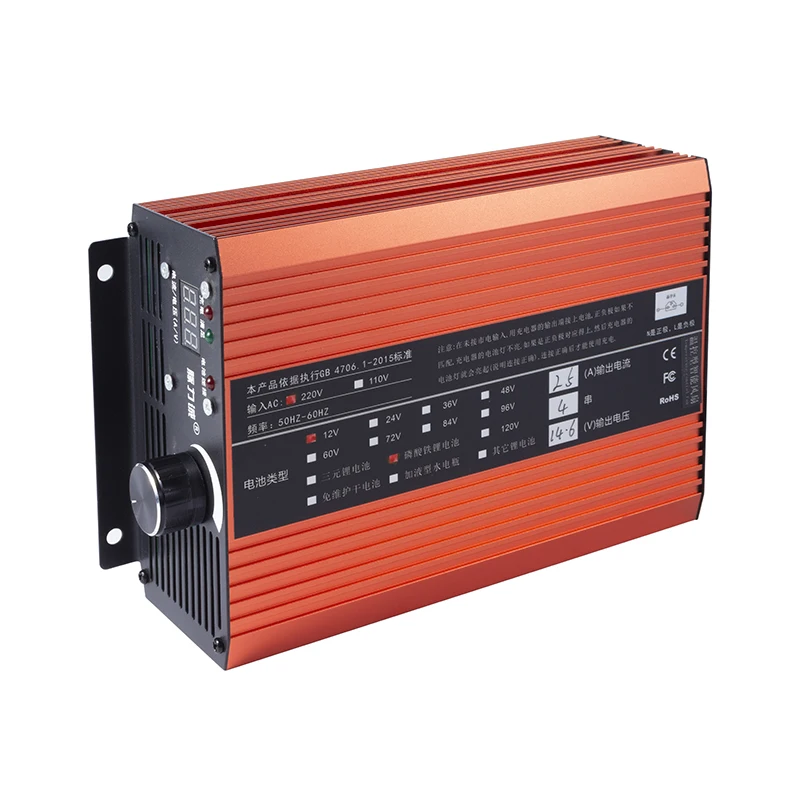 5A 25A 12V 리튬 이온 LiFePo4 LFP 배터리 초고속 충전기 110V