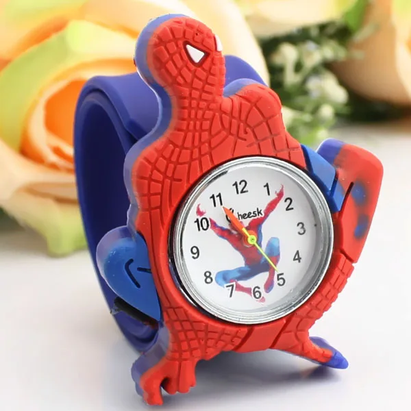 

Fashion Cartoon Spiderman Watches Spider-Man Watches Children Kids Student Watch Kids Sports Quartz Watch Silicone Slap Watches