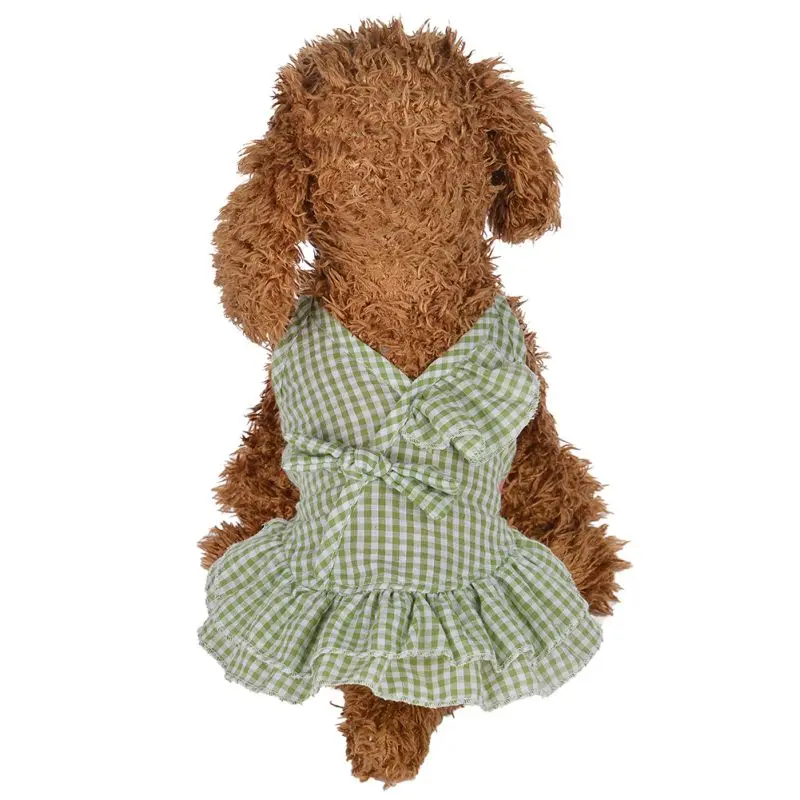 Домашнее животное весна лето маленькое легкое платье пружинный хомут Платье