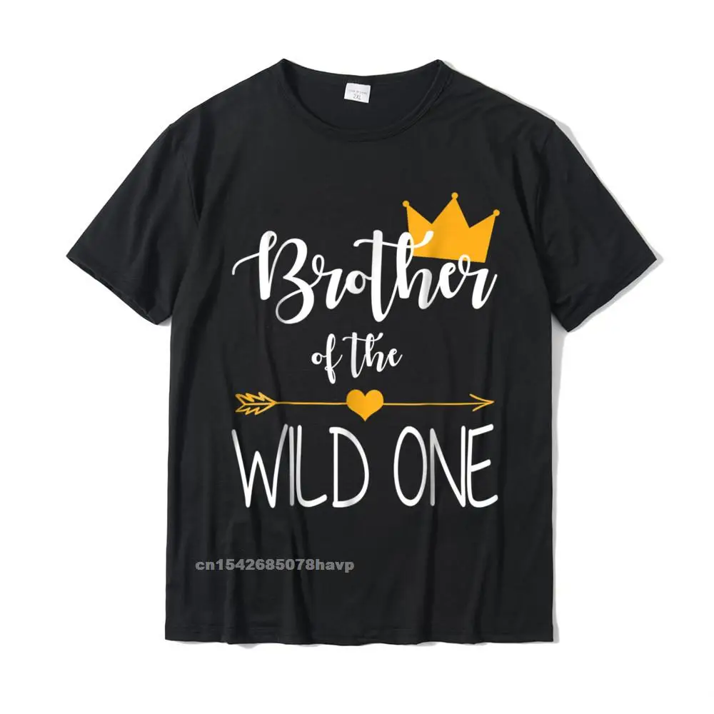 Slim Fit comfortable Tshirts for Men 100% Cotton Fabric Thanksgiving Day Tops & Tees Tops T Shirt Fashionable Crewneck Brother of the Wild One baby first birthday funny gift shirt__111.Brother of the Wild One baby first birthday funny gift shirt  111 black.