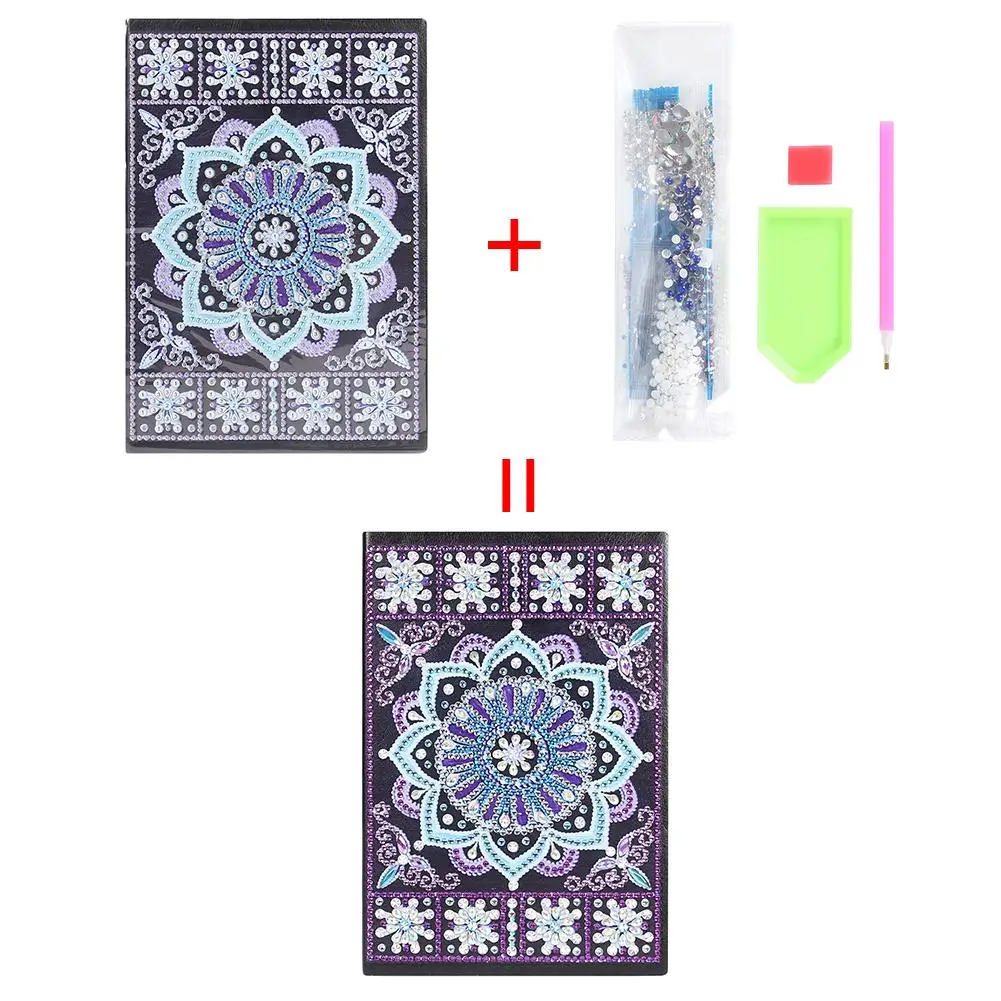 5D DIY Diamond Painting  A5 Notebook Diary Book Sketchbook Special Shaped Mandala Diamond Painting Rhinestone Book