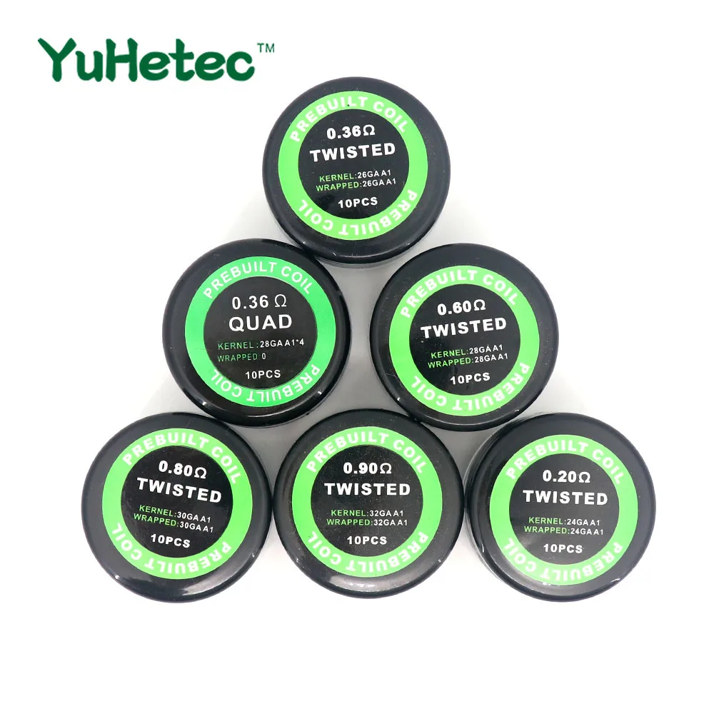 Спираль rda YUHETEC 10 шт. скрученный с сопротивлением нагреванию|Аксессуары| |